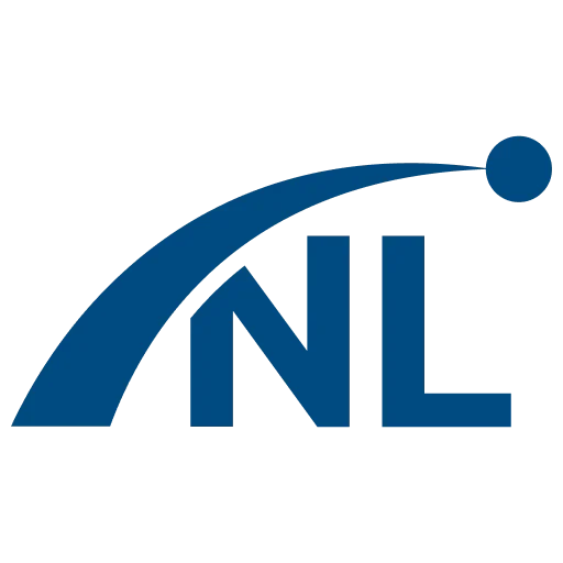 NextLight NL geometric monogram logo with dark blue arc and dot trajectory.